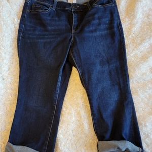 Lane Bryant Dark jean crops 12